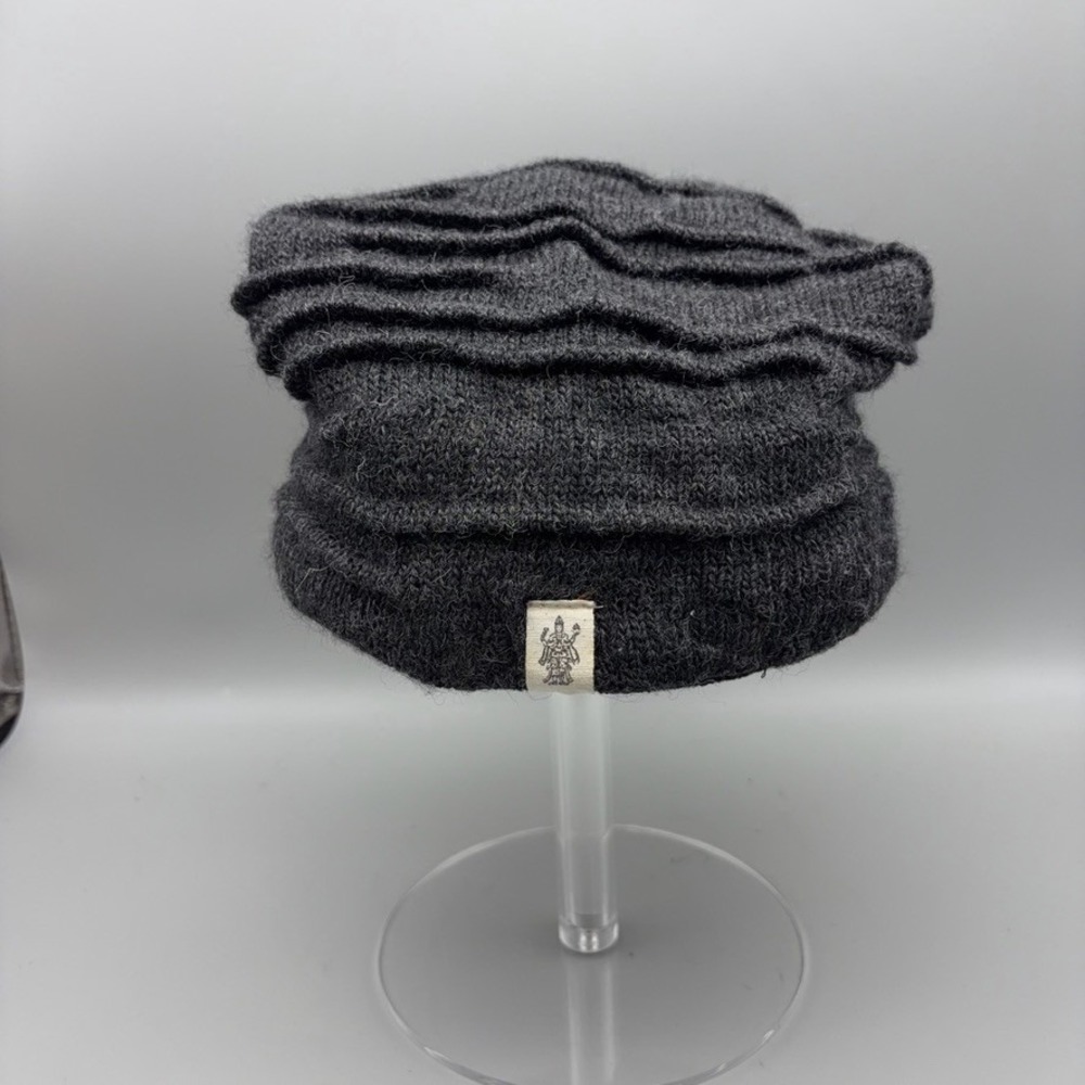 Nirvanna Designs Beanie Adult OSFM Charcoal Gray Textured Fleece Lined Gorpcore
